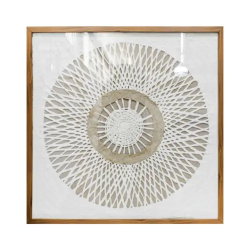 Cuadro tejido en circulo de 70x70x3cm