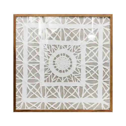 Cuadro tejido en cuadrado de 70x70x3cm