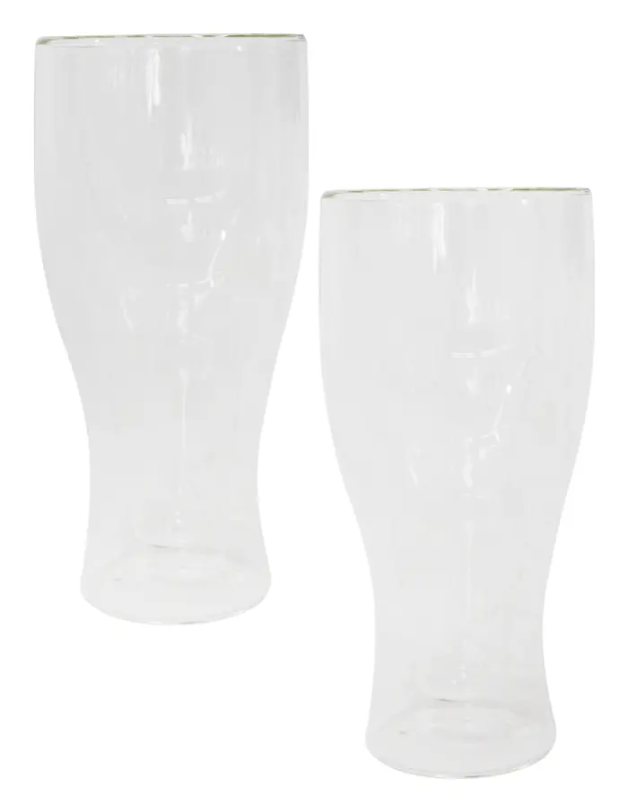 Juego de 2 vasos de cristal con doble forro diseño botella de cerveza de 5.1x6.5cm - Image 2