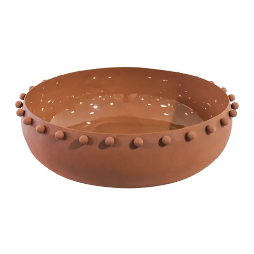 Bowl de metal rojo de 36.5×36.5x10cm