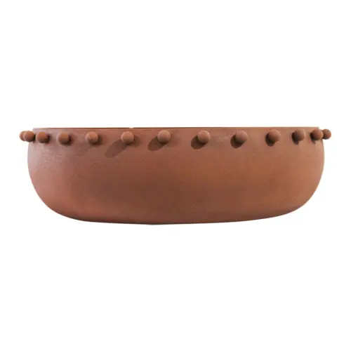 Bowl de metal rojo de 36.5×36.5x10cm