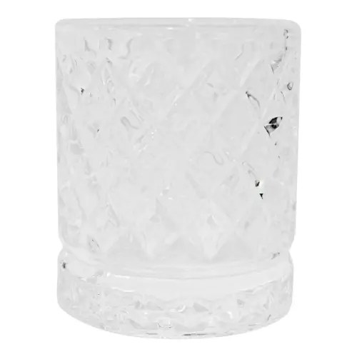 Vaso de vidrio diseño craquelado de 8×9.5cm