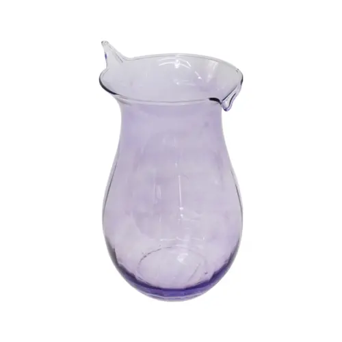 Florero de vidrio lila de 13x13x24.5cm