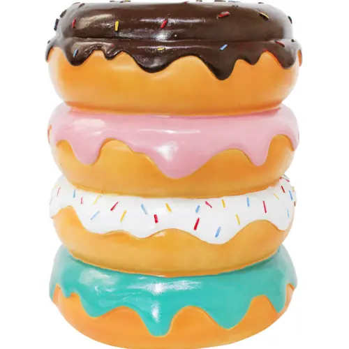Taburete de madera diseño donas de 37.5×37.5×45.5cm