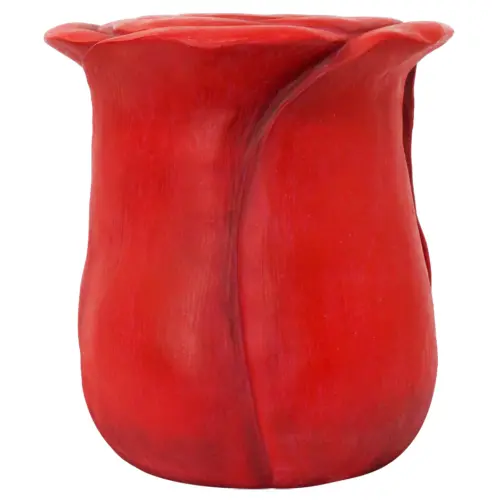 Taburete de madera diseño rosa roja de 41x41x45.5cm