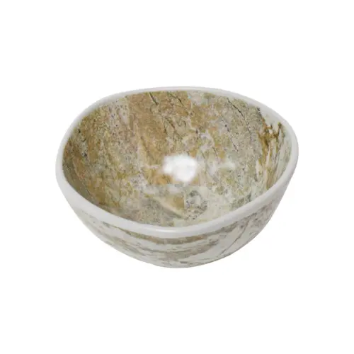 Bowl redondo de melamina tipo mármol de 11x6cm