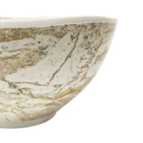 Bowl redondo de melamina tipo mármol de 11x6cm