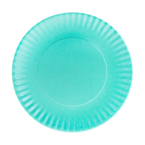 Plato de melamina verde diseño cartón de 28cm