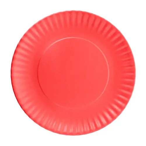 Plato de melamina naranja diseño cartón de 28cm