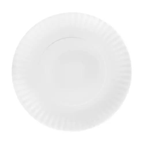 Plato de melamina blanco diseño cartón de 28cm