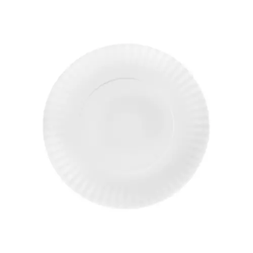 Plato de melamina blanco diseño cartón de 23cm