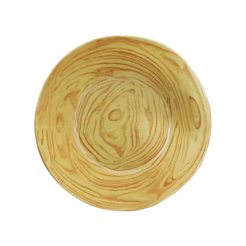 Bowl redondo de melamina tipo madera de 30.5cm