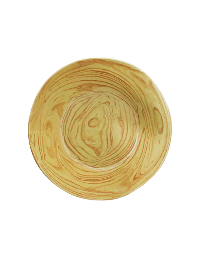 Bowl redondo de melamina tipo madera de 30.5cm - Image 2