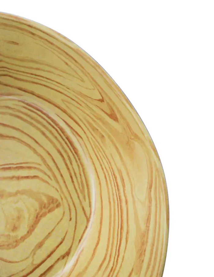Bowl redondo de melamina tipo madera de 30.5cm - Image 3