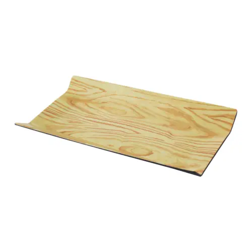 Charola rectangular de melamina tipo madera de 32x17x3cm