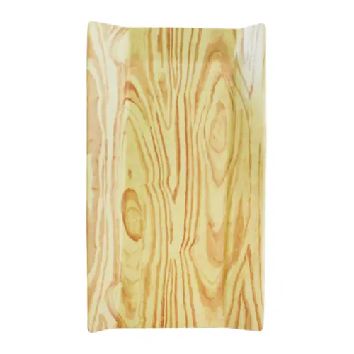 Charola rectangular de melamina tipo madera de 26x16x3cm