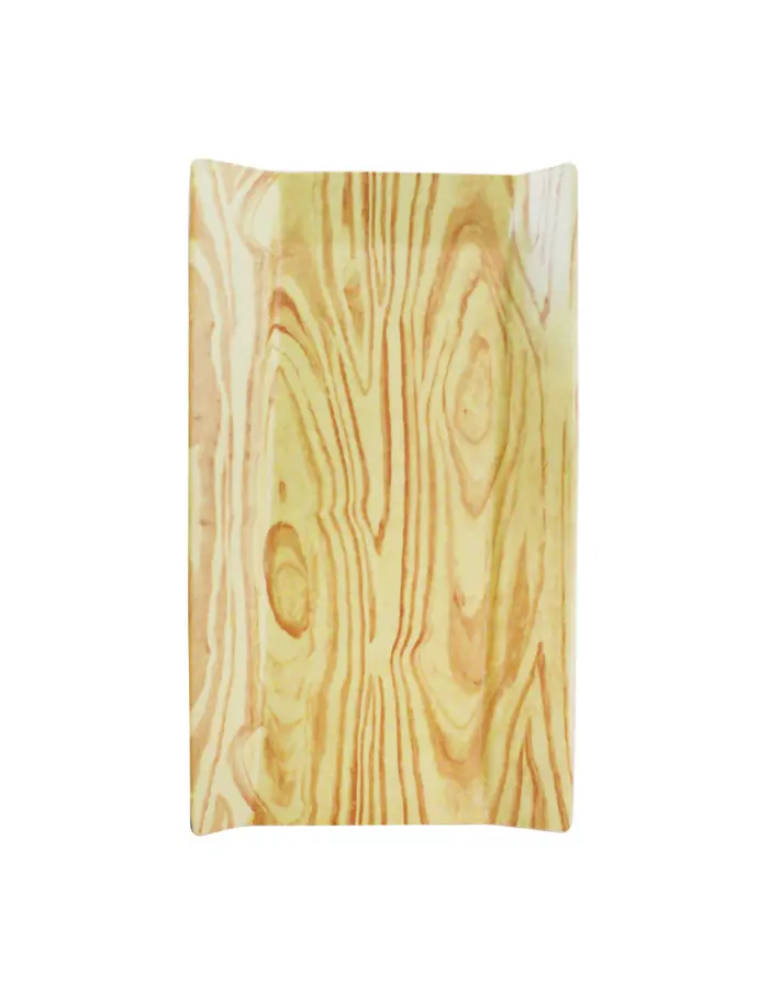 Charola rectangular de melamina tipo madera de 26x16x3cm - Image 2