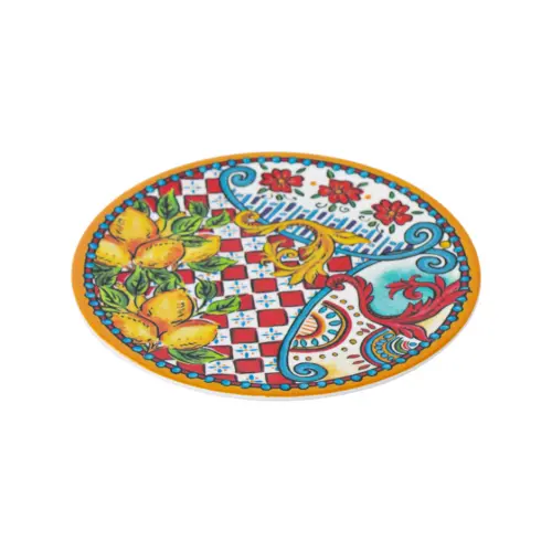 Plato de melamina estampado limones de 22cm