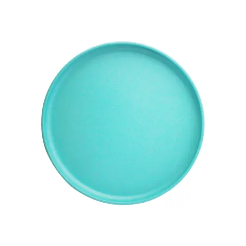 Plato de melamina azul turquesa de 15.8×15.8×1.6cm