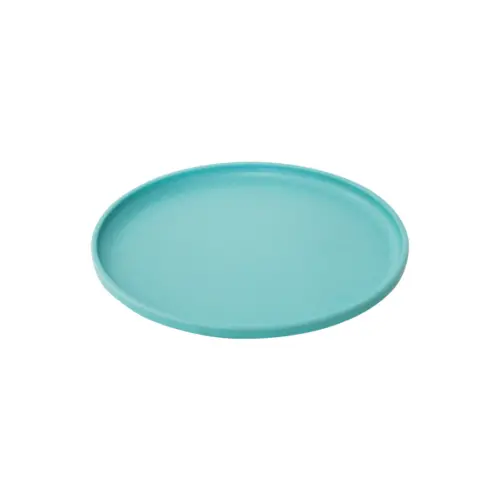 Plato de melamina azul turquesa de 15.8×15.8×1.6cm