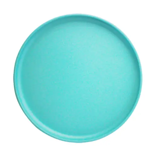 Plato de melamina azul turquesa de 26x26x1.6cm