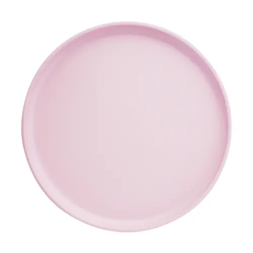 Plato de melamina rosa  de 26x26x1.6cm