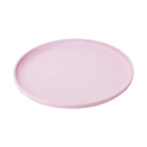 Plato de melamina rosa  de 26x26x1.6cm