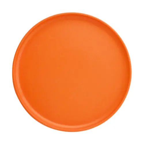 Plato de melamina naranja de 26x26x1.6cm