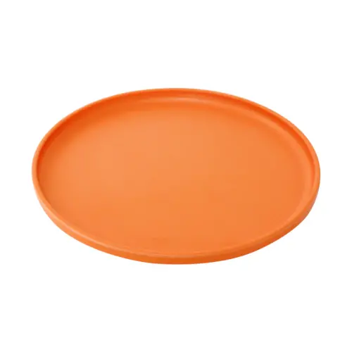 Plato de melamina naranja de 26x26x1.6cm