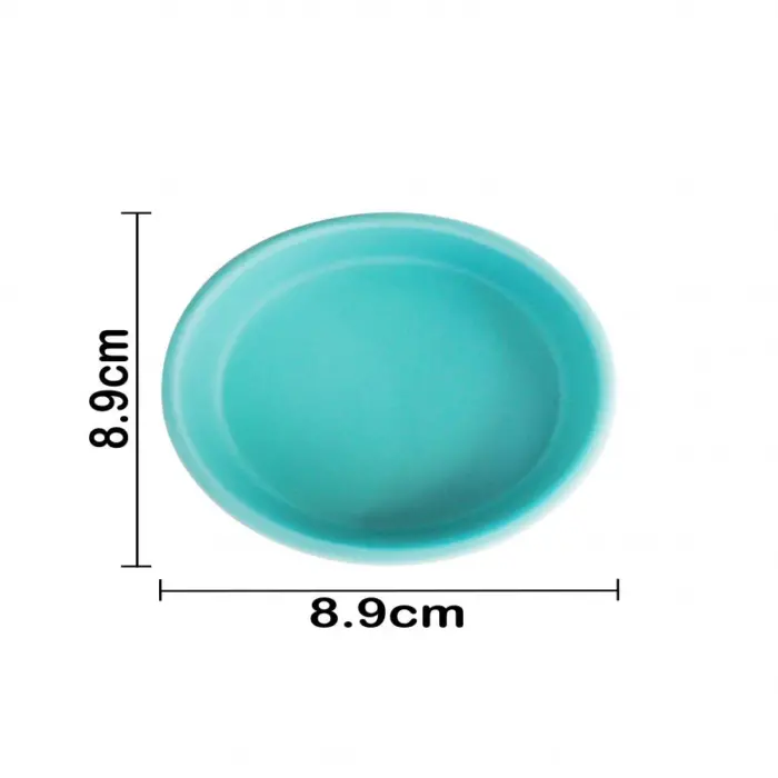 Flanera de melamina azul turquesa de 8.9x8.9x3cm - Image 4