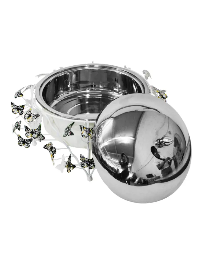 Buffetera de aluminio con acero plateado de 5 litros de 45x45x32cm - Image 3