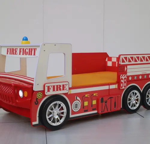 Cama diseño de camión de bomberos de alta resistencia de 215x115x100cm