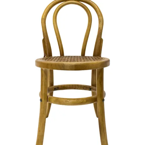 Silla para eventos infantil de madera natural de 30x30x63cm