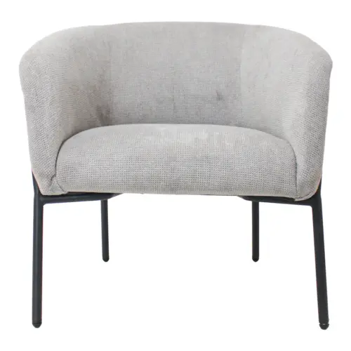 Sillón de tela gris claro de 71x70x70.5cm peso soportado136kgs