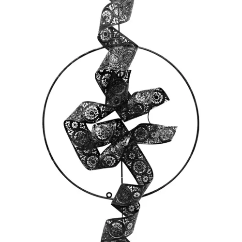 Cuadro de metal diseño listón negro de 90.8×50.2×8.9cm