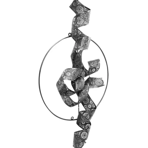 Cuadro de metal diseño listón negro de 90.8×50.2×8.9cm