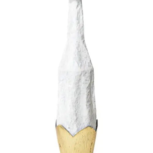 Florero de metal blanco con dorado de 15.9×15.9×64.1cm
