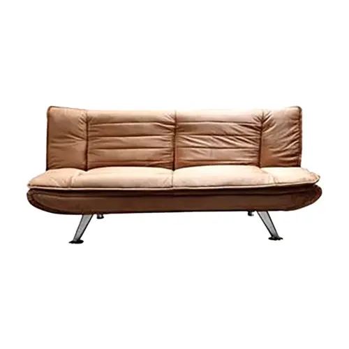 Sofá cama de terciopelo beige de 183x108x40cm