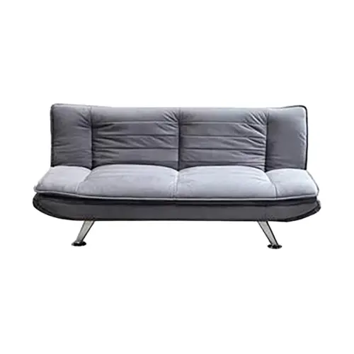Sofá cama de terciopelo gris de 183x108x40cm