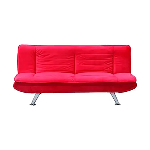 Sofá cama de terciopelo rojo de 183x108x40cm