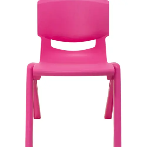 Silla de plástico infantil rosa sin descansabrazos de 40x32x50cm