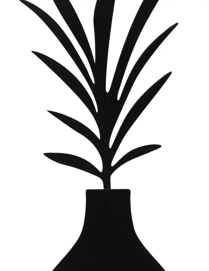 Floreros de madera negro y natural en base de madera de 16x6x29.5cm - Image 4