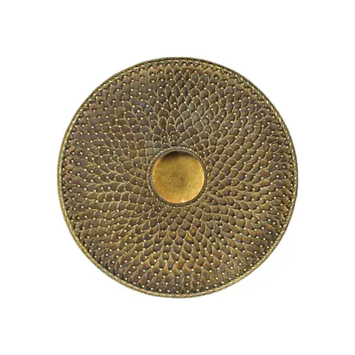 Platón de poliresina bronce de 21x21x2.5cm