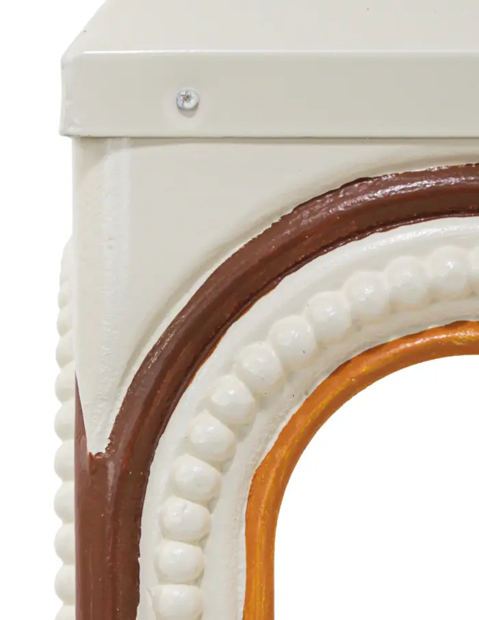 Linterna de madera beige con cafe de 8.5x8.5x27cm - Image 4