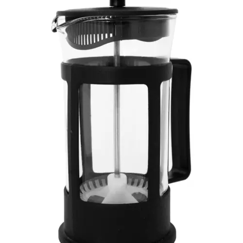 Prensa de vidrio y plastico negra de 300ml