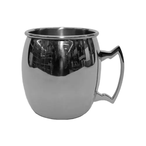 Taza de acero inoxidable plateada de 350ml