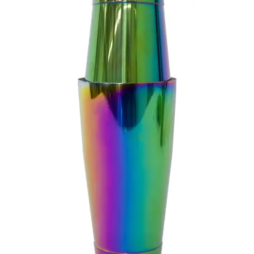 Shaker de 2 piezas de acero inoxidable multicolor de 500ml de 9.2×9.2×17.5cm