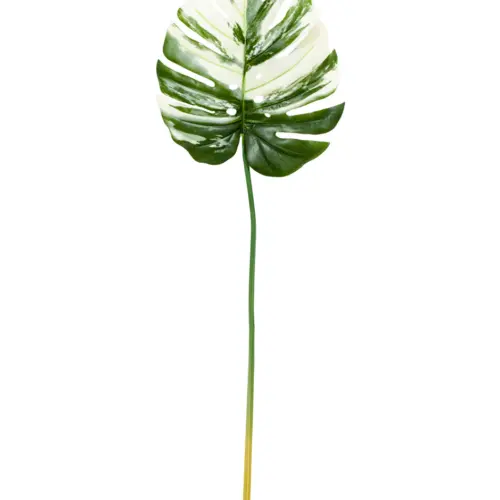 Vara de hoja artificial verde con blanco