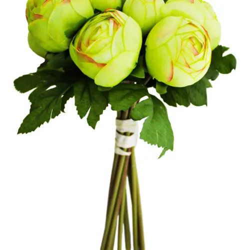 Bouque de flores de peonias verde de 16x30x0.1cm