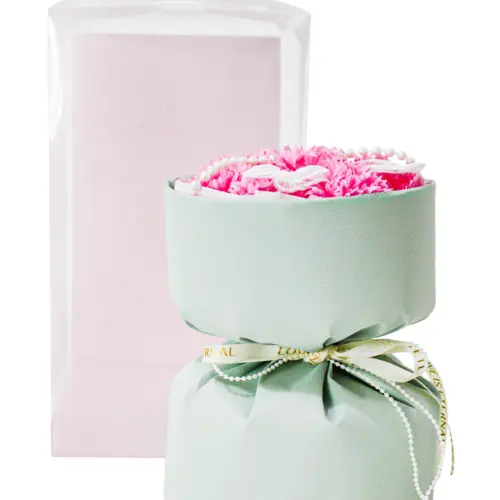 Bouquet de flores rosa en display